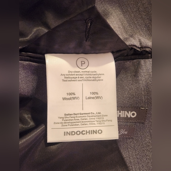 Indochino Mens Gray Wool Suit Jacket Blazer sz 40 Pants sz 34 Dress Work Wedding - Picture 5 of 14